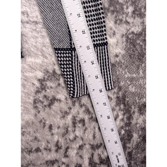 Eileen Fisher Sweater Small Womens Jacquard Knit Mock Neck Geometric Check - Picture 5 of 8